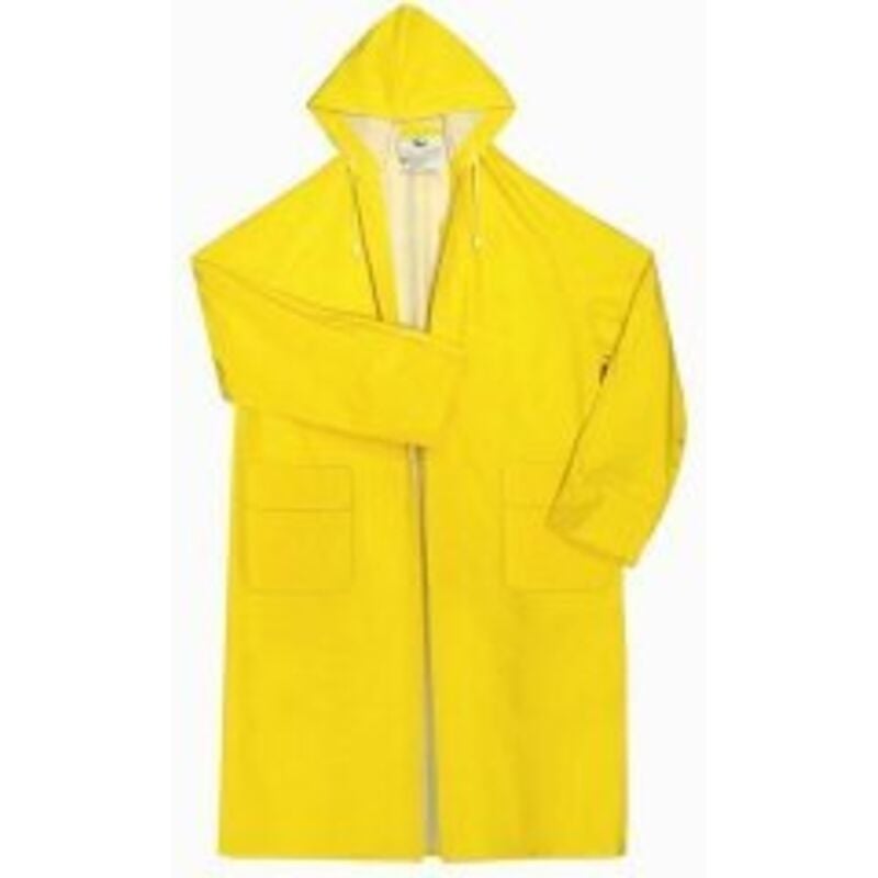 foto del prodotto cappotto impermeabile anipioggia antivento da lavoro con cappuccio tg xxl giallo