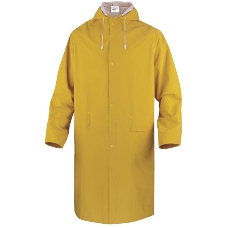 foto del prodotto cappotto impermeabile anti pioggia con cappuccio giallo giallo xl