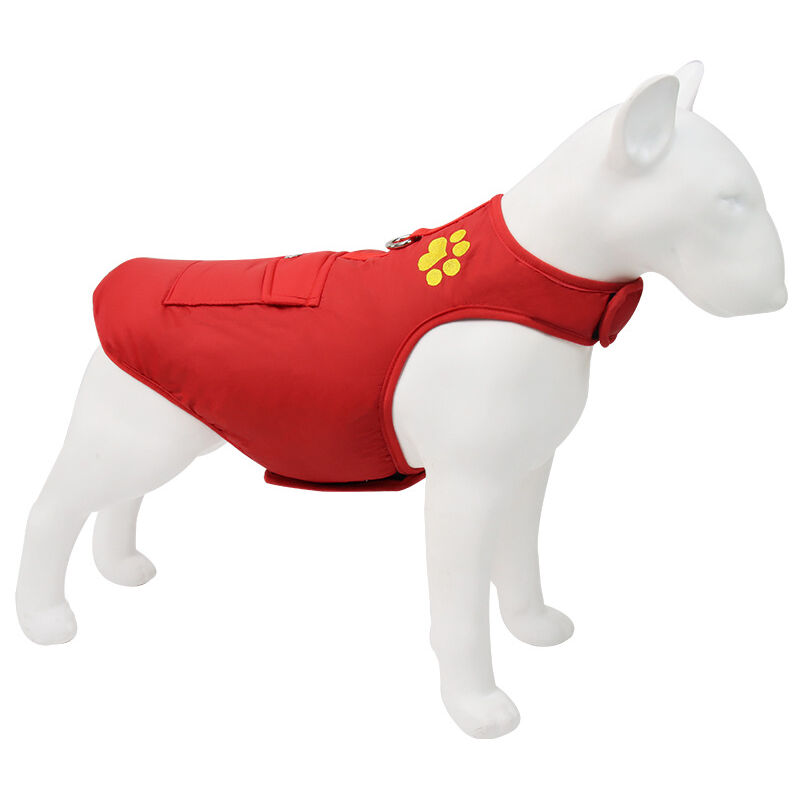 foto del prodotto cappotto impermeabile rosso l per cani, giacca antivento reversibile per cani, gilet caldo, giacca per escursioni all aperto per cani piccoli e medi