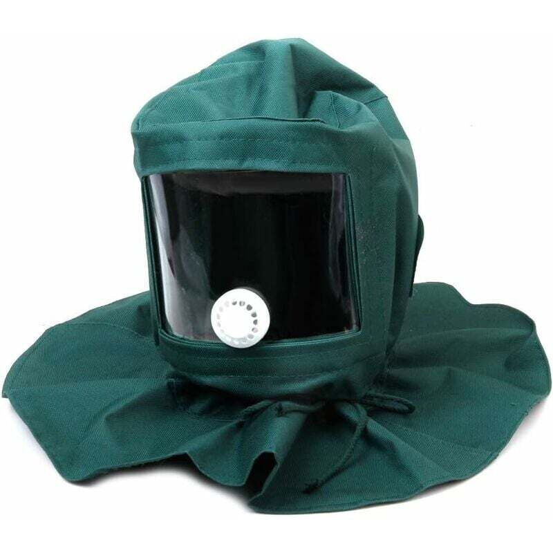 foto del prodotto cappuccio antipolvere per sabbiatura, cappuccio antipolvere industriale, scialle, cappello per verniciatura a spruzzo