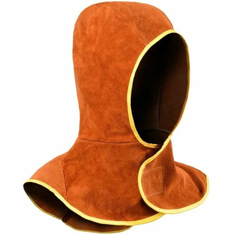 foto del prodotto cappuccio per saldatura cappucci per saldatore in pelle, cappuccio per saldatura resistente al calore, casco per saldatura protettivo traspirante