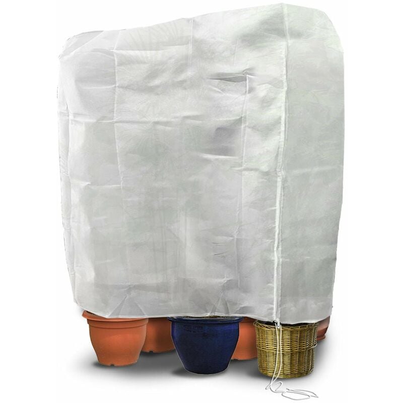 foto del prodotto cappuccio protezione piante 250x360cm, copertura antigelo piante tnt 150g m con coulisse e cerniera, bianco vounot