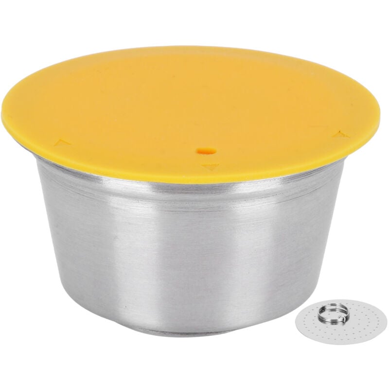 foto del prodotto capsula di caff in acciaio inossidabile rimiluzione della tazza di filtro ricaricabile per dolce gusto makeryellow eosnow