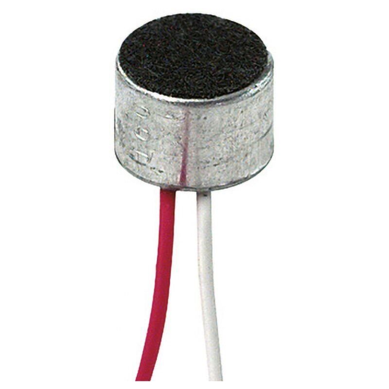 foto del prodotto capsula microfonica omnidirezionale con cavi 150mm, 9,8mm, 3v kepo kpcm g97h67l150 44db