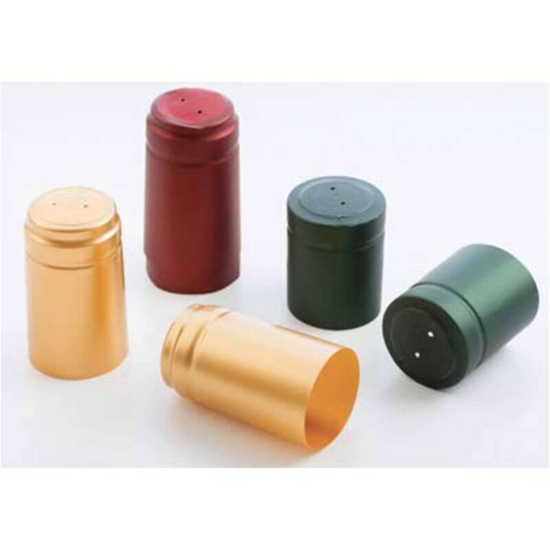 foto del prodotto capsula termoretraibile x bottiglie vino nero mm 31x55 cf pz 100 2 confezione