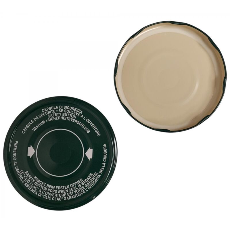 foto del prodotto capsule con flip clic clac mm.110 verde pz.5 coperchi per barattoli grandi