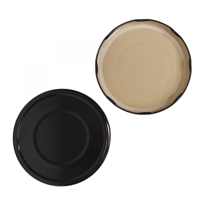 foto del prodotto capsule mm.110 tappi twist off neri pz.5 coperchi per barattoli vetro grandi