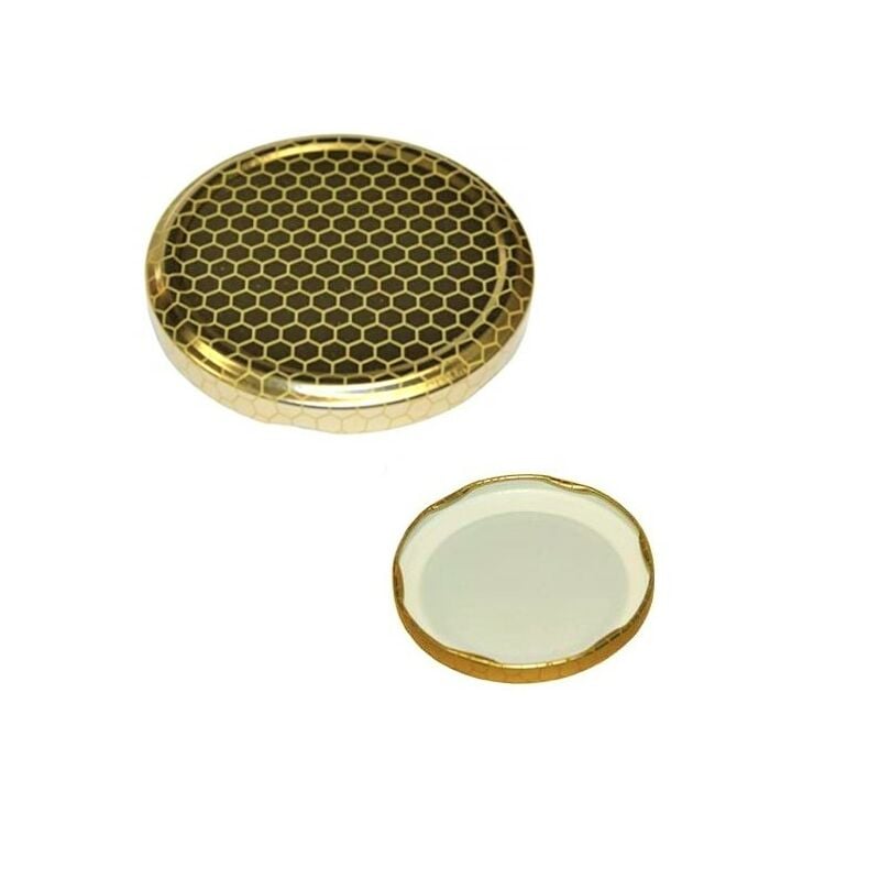foto del prodotto capsule twist off mm.53 miele tappi per barattoli pz.100 coperchi alveolati