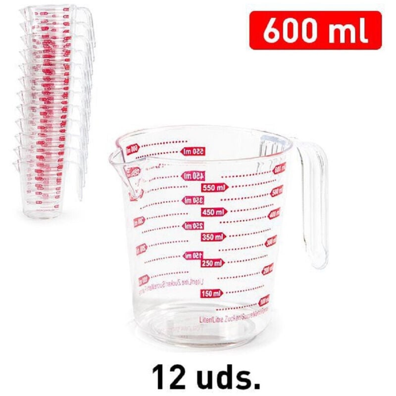 foto del prodotto caraffa brocca in plastica graduata misurino dosatore 600 ml manico 12065 trade shop traesio