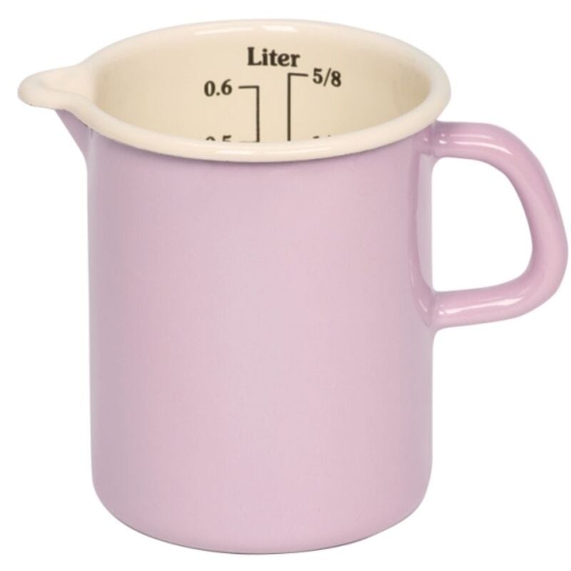 foto del prodotto caraffa dosatrice smaltata riess da 0,5 litri rosa colore