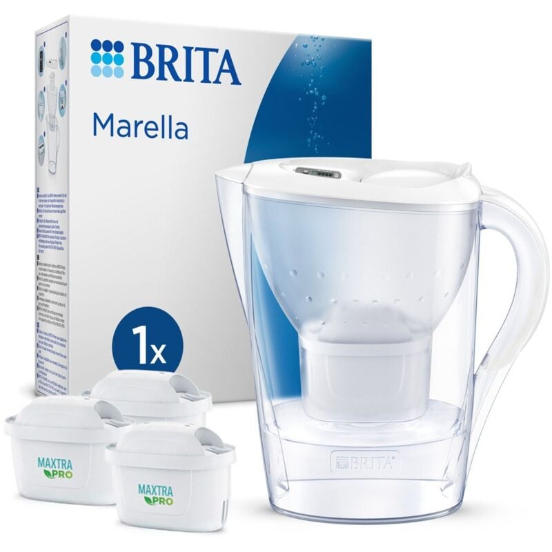 foto del prodotto caraffa filtrante marella white 2.4l maxtra pro all in 1 caraffa 3 filtri brita