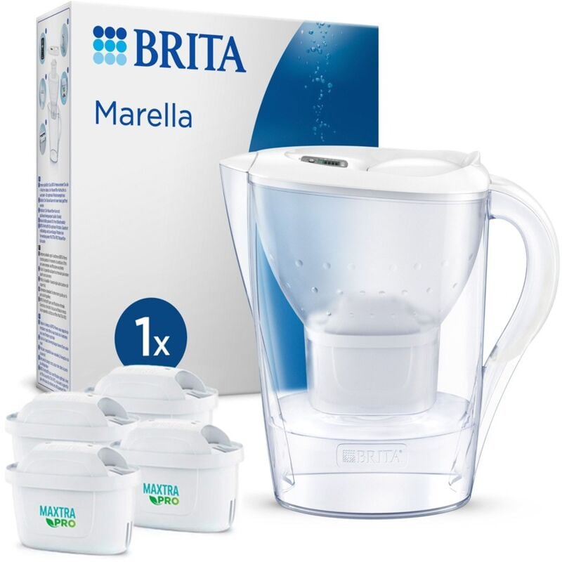 foto del prodotto caraffa filtrante marella white 2.4l maxtra pro all-in-1 caraffa 4 filtri - brita
