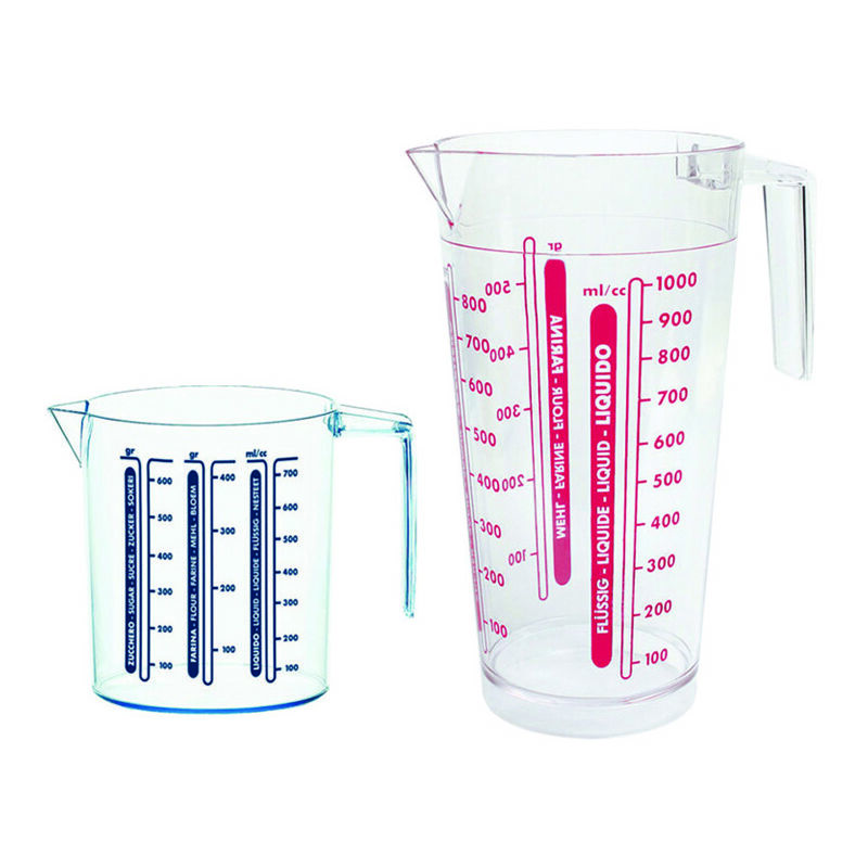 foto del prodotto caraffa graduata con manico grande lt.1 cm.11x21h.