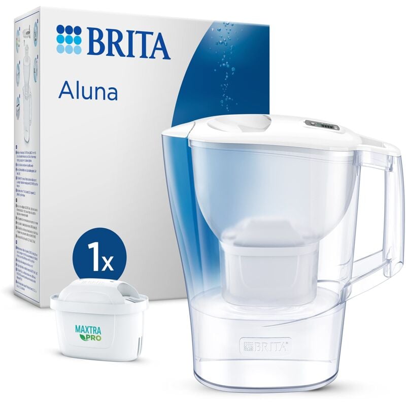 foto del prodotto caraffe - caraffa filtrante aluna cool memo, volume 2,4 l, filtro maxtra pro, bianco 1052801 - brita