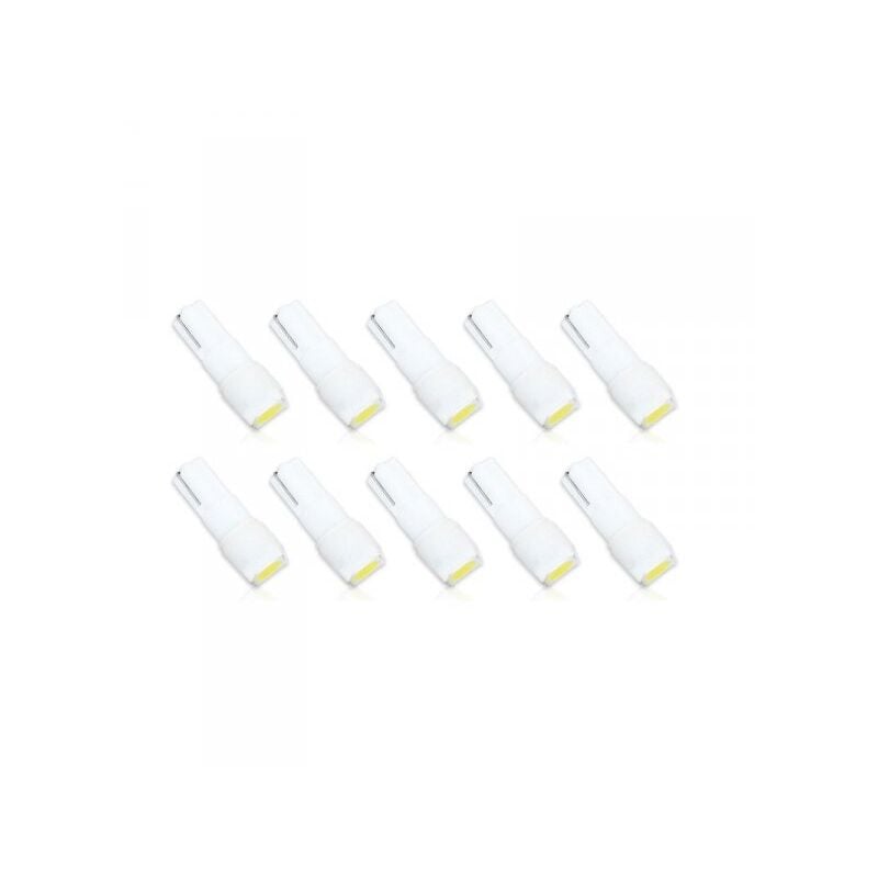 foto del prodotto carall 10 lampadine led, lampadina t5 12v w1,2w colore bianco con 1 smd 5050 luci cruscotto auto e moto