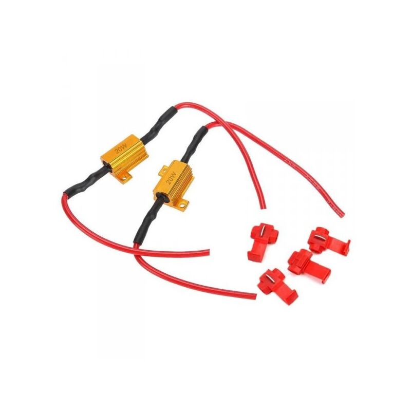 foto del prodotto carall - 2 pezzi resistenza filtro led ba15s bay15d 25w 10 ohm no errore canbus luci auto