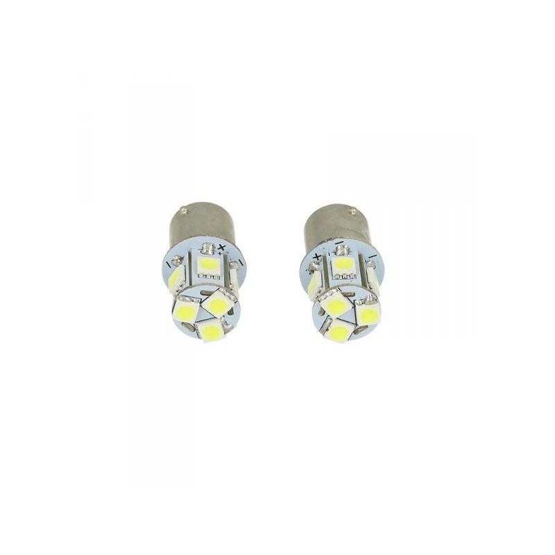 foto del prodotto carall 24v lampada led canbus ba15s g18,5 r5w colore rosso piedi dritti 8 smd 5050 per camion bus barca