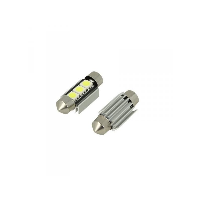 foto del prodotto carall 24v lampada led siluro canbus t11 c5w 36mm 3 smd 5050 bianco con dissipatore alluminio per camion bus barca