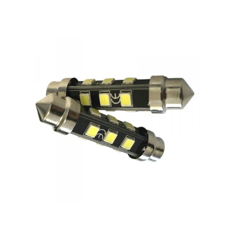 foto del prodotto carall 24v lampada led siluro t11 c5w c10w 42mm 12 smd 2835 no polarita 360 gradi bianco freddo durata garantita