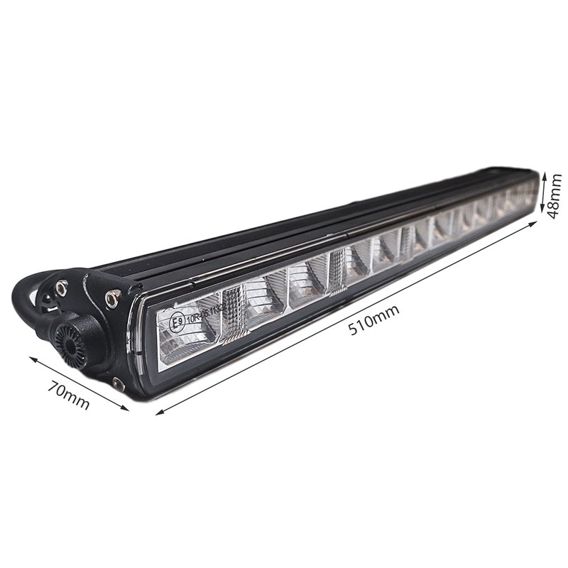 foto del prodotto carall barra led fuoristrada slim 60w 12v 24v 20 51cm luce di profondit con daylight luci diurne ip67 e9 fila unica