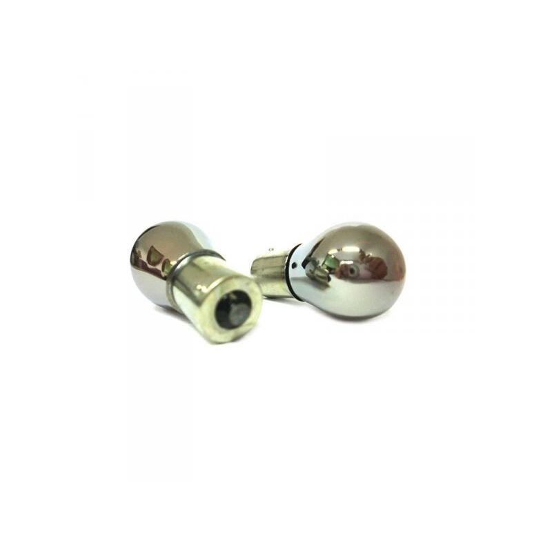 foto del prodotto carall blister 2 lampade invisibile cromato s25 py21w bau15s 12v 21w per frecce auto arancione