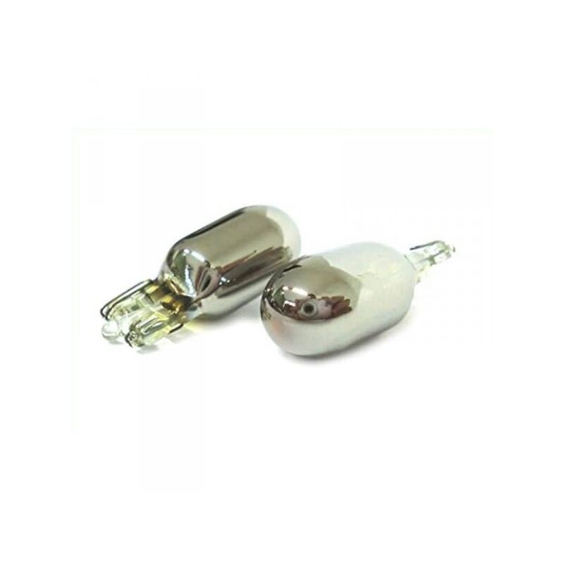 foto del prodotto carall blister 2 lampade invisibili cromate t10 w5w 12v 5w frecce laterali auto arancione