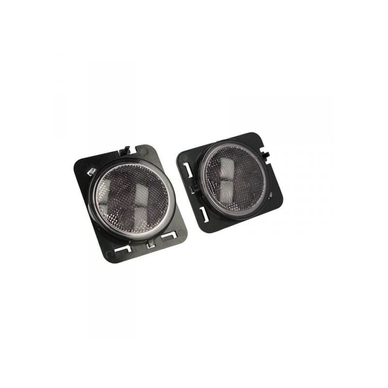 foto del prodotto carall coppia frecce led laterale parafanghi fume per jeep wrangler jk 2007 2017 arancione 12v 3w
