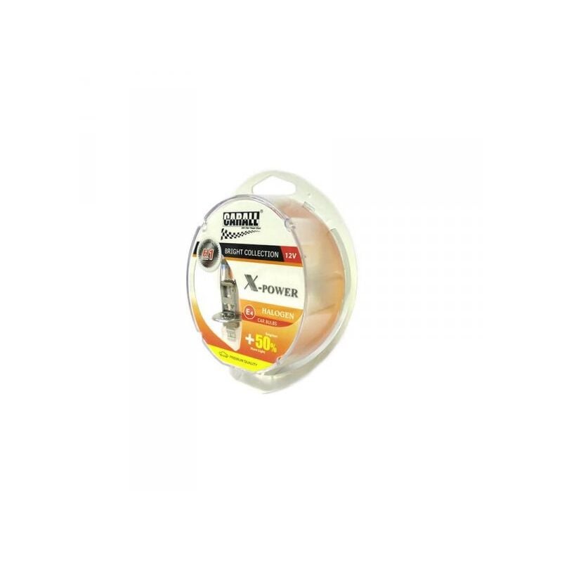 foto del prodotto carall coppia lampada h1 12v 55w p14.5s x power 50 luminosita omaggio 2 t10 w5w luci posizione