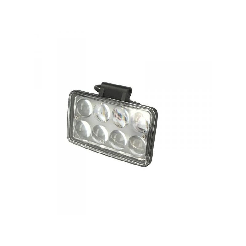 foto del prodotto carall fanale rettangolare 24w doppia luminosita hi low led work light spot lente ingrandimento 4d faro da lavoro 9v 60v ip67 bianco