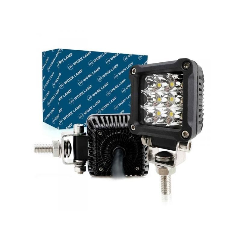 foto del prodotto carall faro led da lavoro led work light lampada supplementare quadrato 2 27w 2700lm 12v 24v ip67 6000k