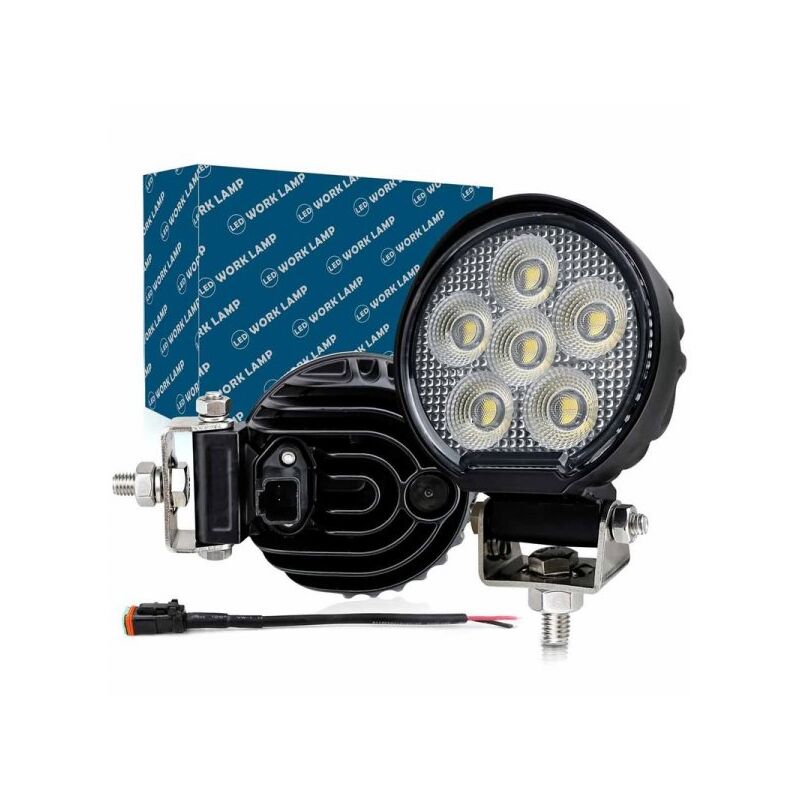 foto del prodotto carall faro led da lavoro led work light lampada supplementare rotondo 3 24w 2400lm 12v 24v ip67 6000k