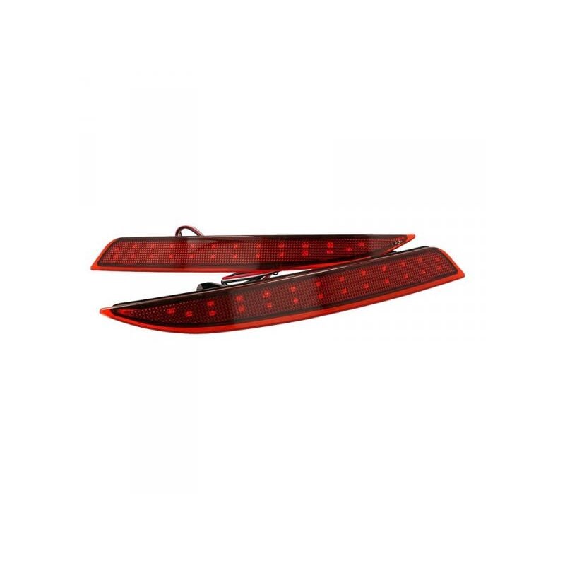 foto del prodotto carall kit 2 fanali posteriori a led rosso per opel astra j hatch 2010 2015 oem 13262018 sostituzione riflettore catarifrangente originale
