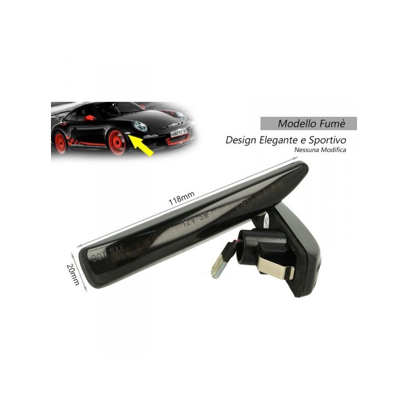 foto del prodotto carall kit freccia laterale a led side marker dinamica lente fume bmw serie 7 e65 e66 e67 2001 2008 oem 63137164757