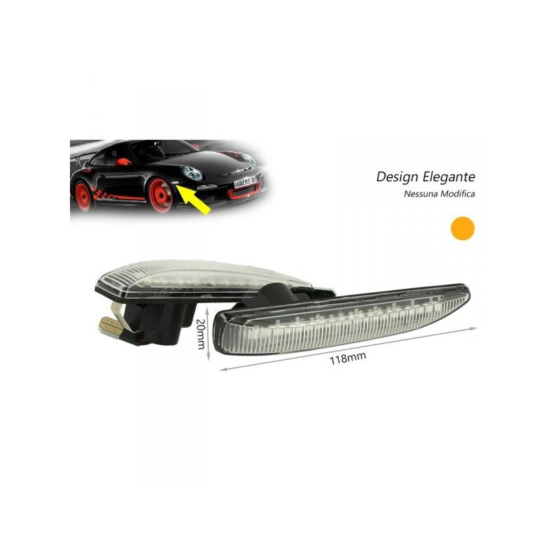 foto del prodotto carall kit freccia laterale a led side marker dinamica lente trasparente bmw serie 7 e65 e66 e67 2001 2008 oem 63137164757