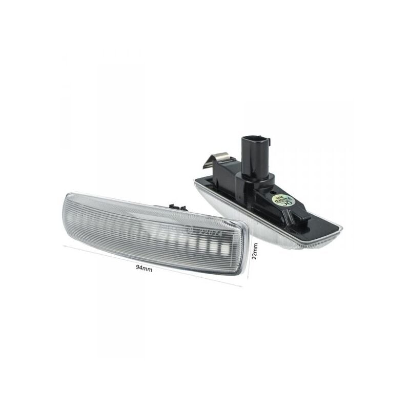 foto del prodotto carall kit freccia laterale a led side marker dinamica lente trasparente land rover discovery 3 4 freeland 2 range rover sport oem xgb000073