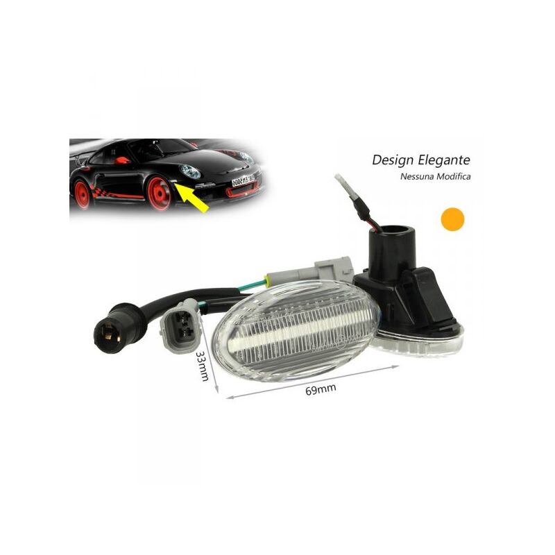 foto del prodotto carall kit freccia laterale a led side marker dinamica lente trasparente mazda 2 3 5 mpv oem gj6a 51 120e