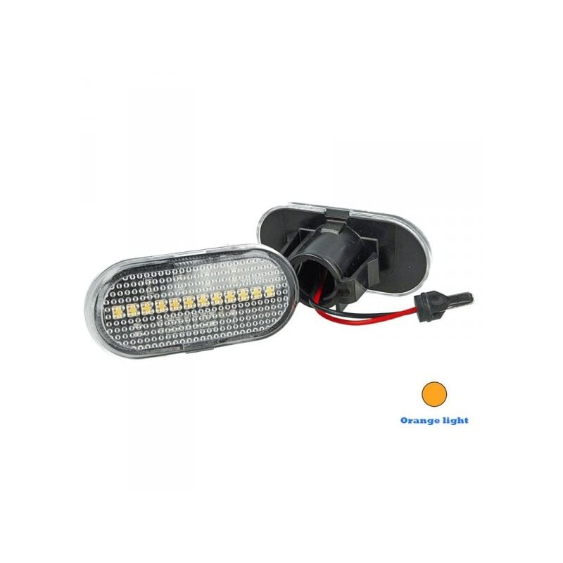 foto del prodotto carall kit freccia laterale a led side marker lente trasparente luce arancione per opel vivaro movano nissan interstar x70 oem 7701047517 6030196e