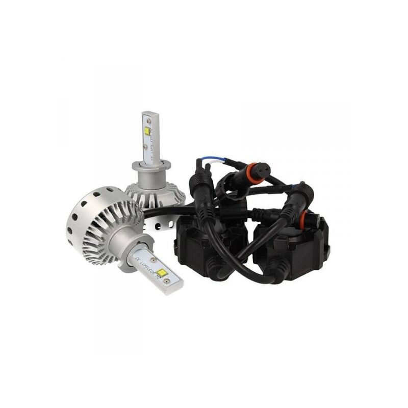 foto del prodotto carall kit full led canbus h3 40w 5000 lumens dissipazione con ventilatore 12v 24v 2 smd philips mz attacco smontabile fuoco regolabile