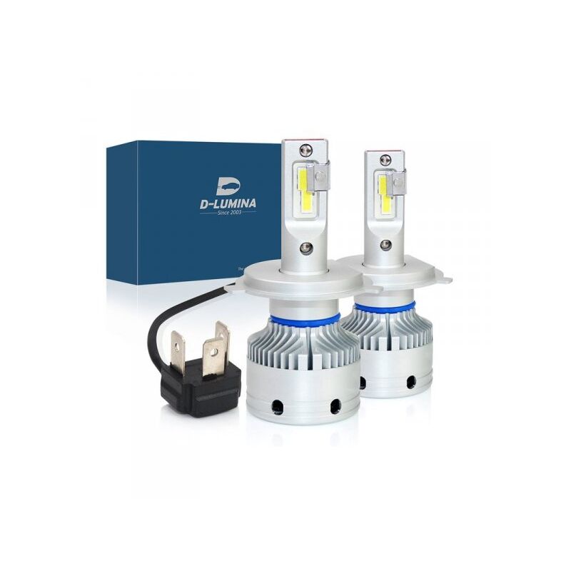 foto del prodotto carall kit full led h4 12v 50w 8000 lumen canbus all in one ip65 dissipazione a ventola