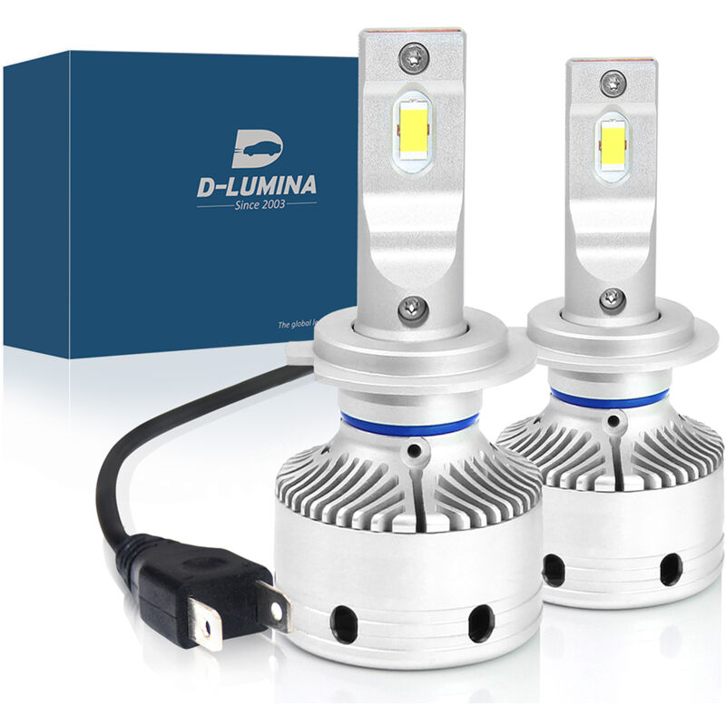 foto del prodotto carall - kit full led h7 12v 50w 8000 lumen canbus all in one ip65 dissipazione a ventola