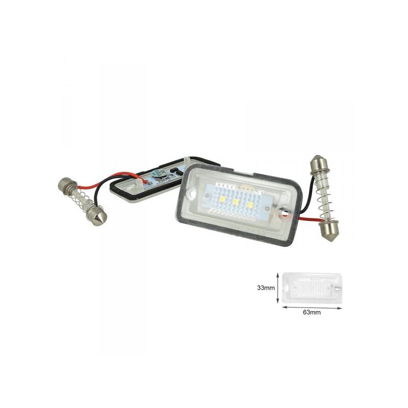 foto del prodotto carall kit luci targa led mercedes benz clk w209 c209 a209 da 2002 a 2009 bianco canbus no errore