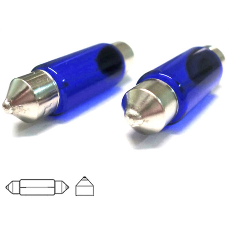 foto del prodotto carall - lampada alogena t11 c5w 12v 5w siluro 36mm sv8.5 effetto xenon bianco interni targa