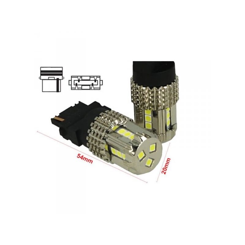 foto del prodotto carall lampada led 3156 t25 p27w 12v 45w no polarita bianco super potente luminoso