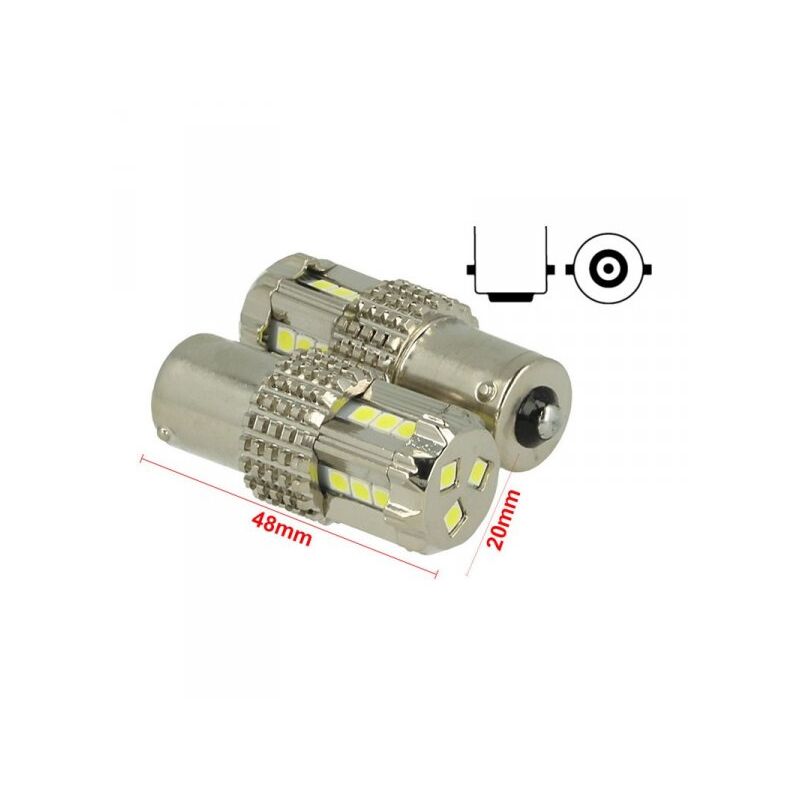 foto del prodotto carall lampada led ba15s 1156 p21w 12v 45w canbus luci diurne audi q7 a3 a6 fiat 500x renault megane 3