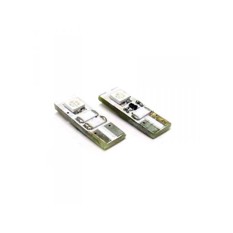 foto del prodotto carall lampada led canbus t10 w5w 2 smd blue no errore check luci 12v con resistenza
