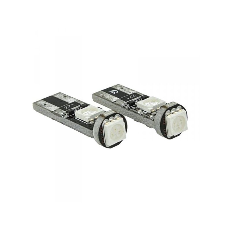 foto del prodotto carall lampada led canbus t10 w5w 3 smd 5050 12v colore blu no polarita no errore
