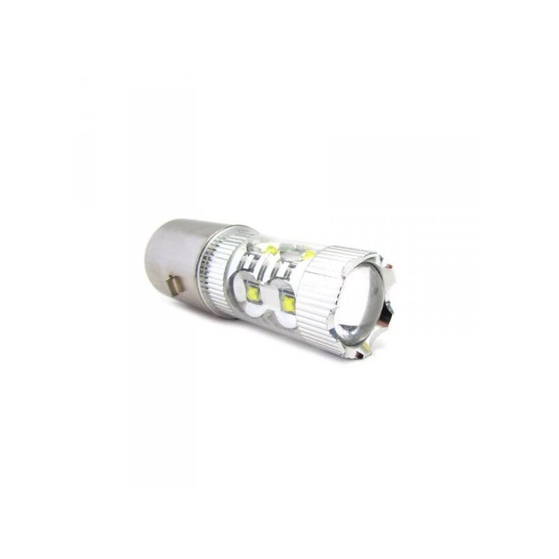 foto del prodotto carall lampada led h6 b35 ba20d biluce 50w 12v 10 smd cree 5w per moto scooter molto luminoso