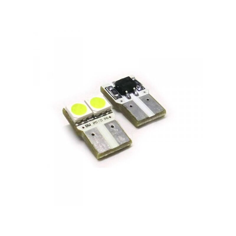 foto del prodotto carall lampada led t10 w5w 2 smd 5050 no polarita luci targa portiere auto 12v bianco
