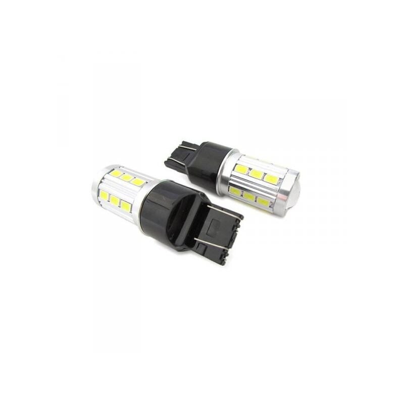 foto del prodotto carall - lampada led t20 per luci diurne fiat nuova 500 alfa mito opel insignia peugeot 208 w21/5w 7443 21 smd 5730 super bianco luminoso