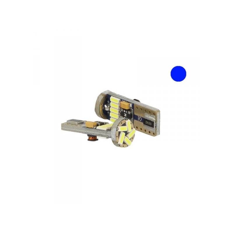 immagine 0 del prodotto carall lampadina led canbus t10 w5w 15 smd 4014 colore blue no errore check luci 12v senza polarita